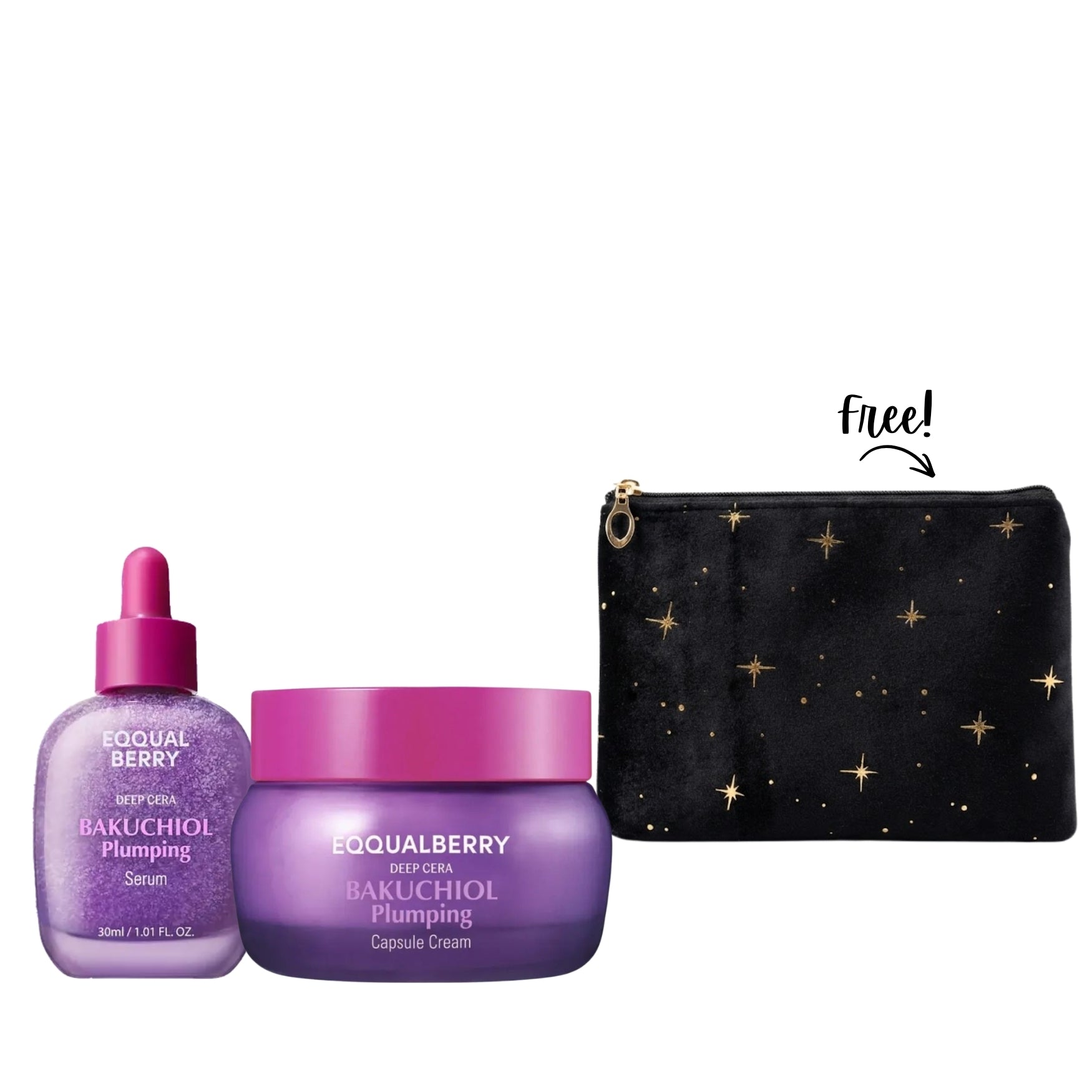 Eqqual Berry Bakuchiol Plump & Glow Duo + Free Pouch
